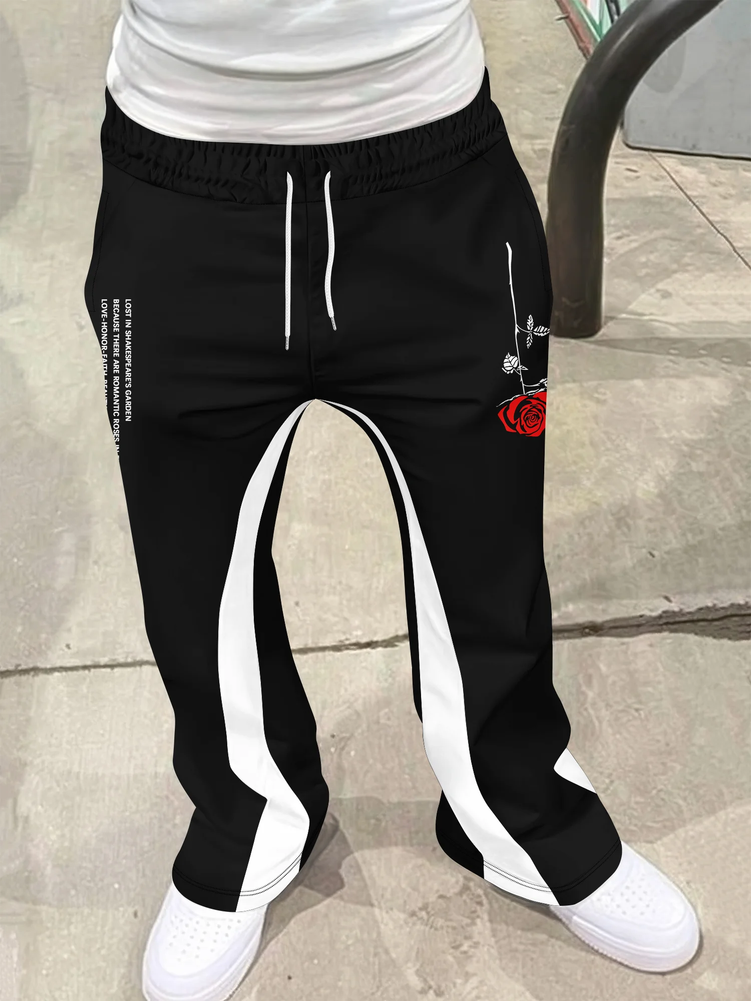 Unisex Schnelltrocknende Freizeithose für Damen und Herren, Hip-Hop-Hose mit Streifenmuster, Sommer-Outdoor-Sport-Sweatpants mit geradem Bein – Detail 6