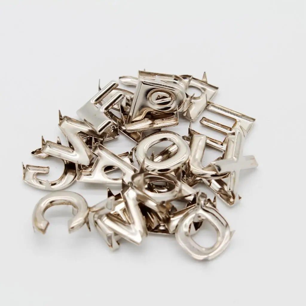 Leathercraft Metal Studs Alphabet Claw Rivets Rivets for Clothes Wallets Shoes Bags DIY Decorative Accessories