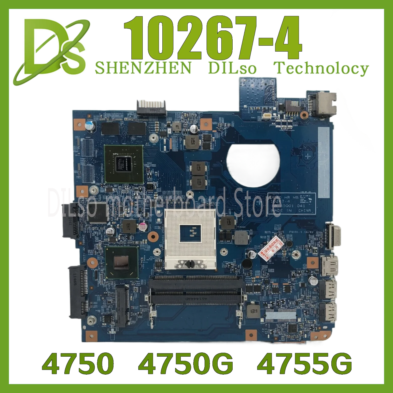 

Kefu 10267-4 Motherboard for Acer aspire 4750 4752G 4755 notebook Motherboard Nvidia N12P-GV3-OP-A1 100% working well