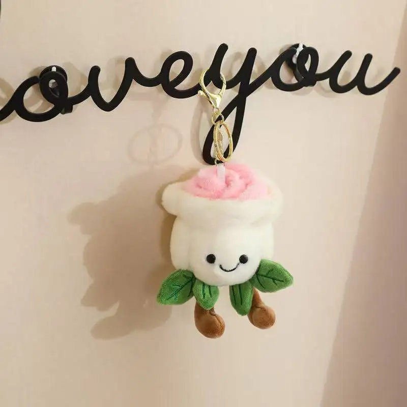 Mais recente aromaterapia rosa mochila pingente boneca kawaii pelúcia brinquedo boneca dos desenhos animados anime bonito presente para o aniversário dos amigos