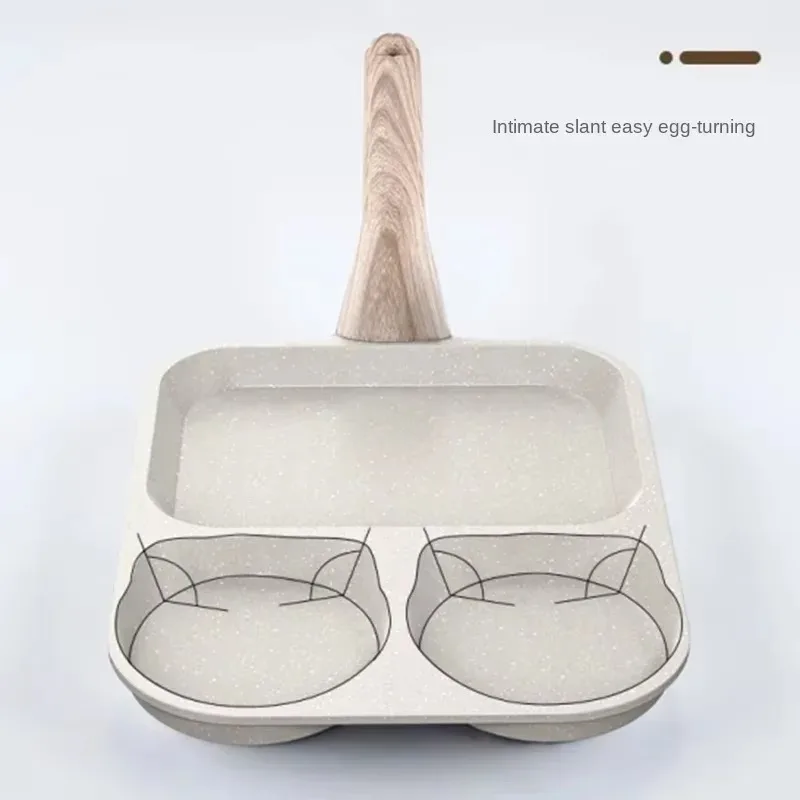 Frying Pan Plus 3-in-1 Breakfast Pan Multi-functional Non-stick Steak Frying Pan