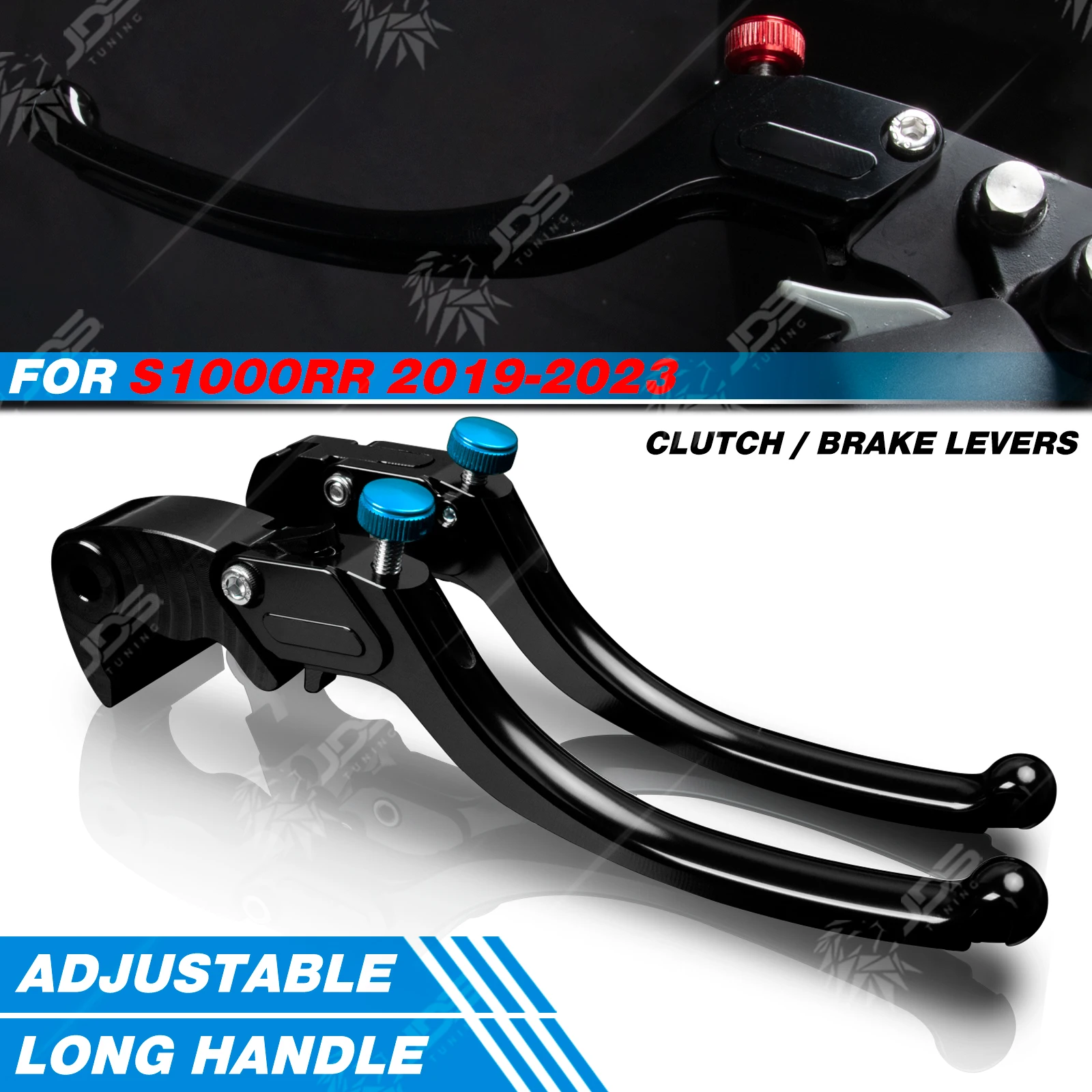 

JDSTUNING Для BMW S1000RR 2019-2023: Комплект бесступенчатых рычагов сцепления и тормоза с удлиненной ручкой, аксессуары и запчасти для мотоциклов