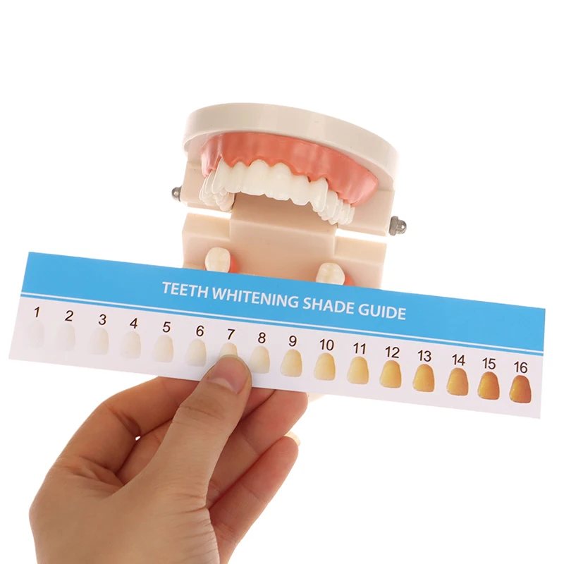 Paleta de colores para blanqueamiento Dental, 5 uds., 16 colores, luz fría, tarjeta de comparación, suministros de contraste, tabla de colores Dental sombra