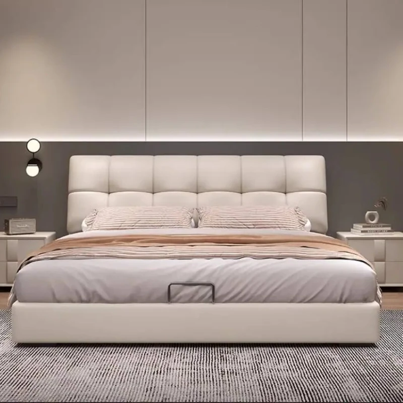 Nordic Modern Designs Bed Headboard House Luxury Wooden Frames Bedroom Bed Double King Size Room Camas Matrimoniales Furniture