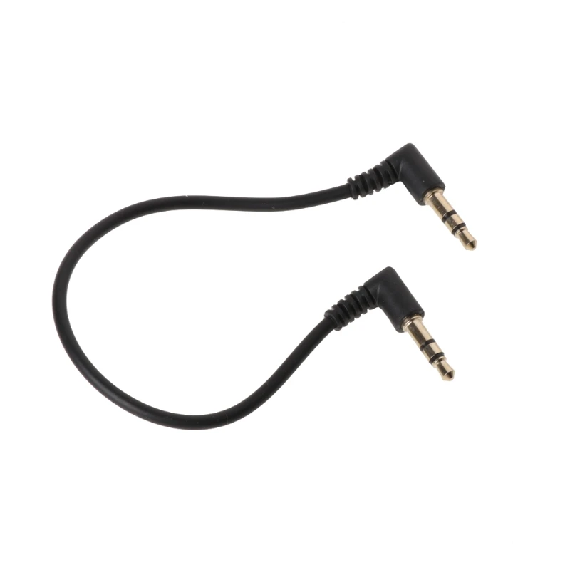 90 Degree Right Angled 3.5mm Jack Male To Male Stereo Cable For Car AUX