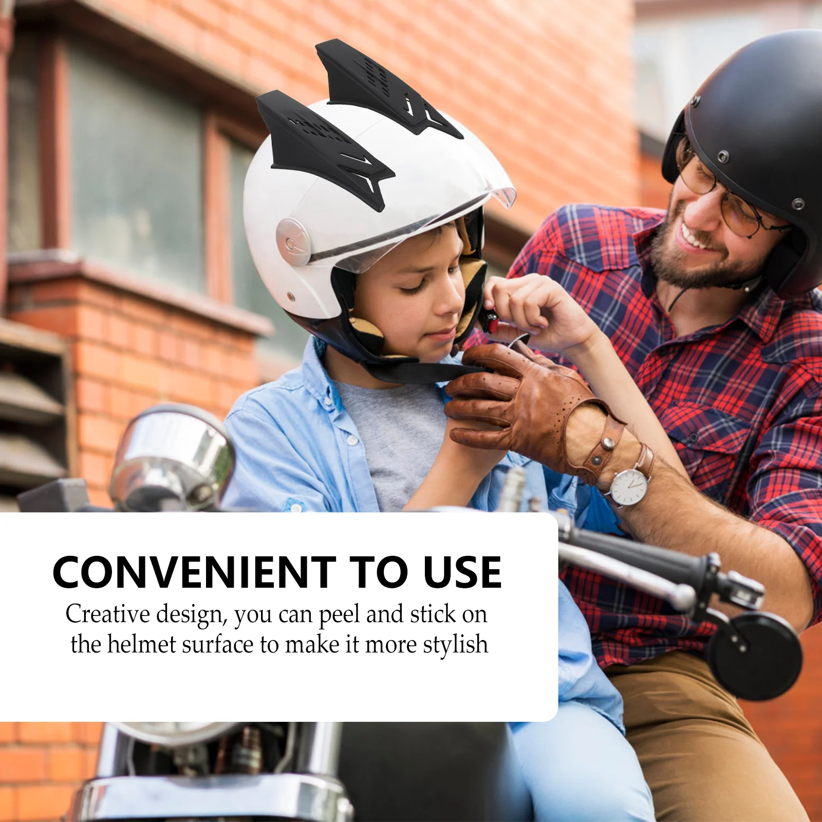 

2 pcs Motorcycle Horns Decor Cycling Hard Decoration Plastic Horns For Motorbike Electric Car Decorative Horn