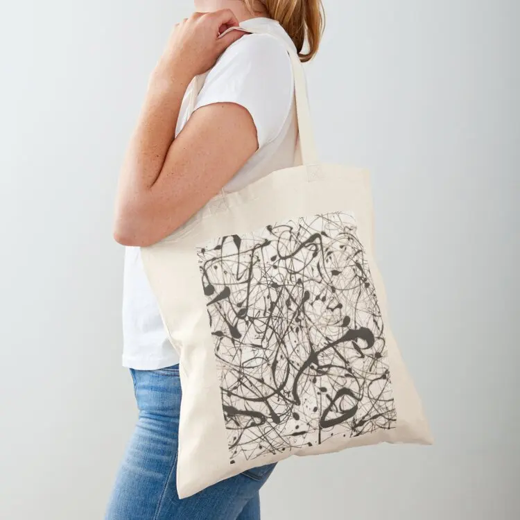 Abstract Jackson Pollock Painting Original Art ,artwork by Jackson Pollock, red, yellow, blue, black Tote Bag