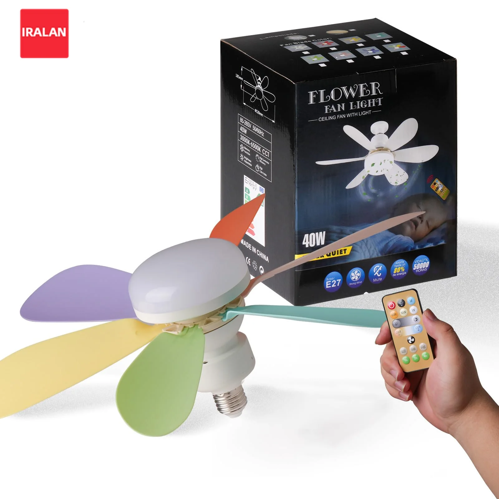 Modern LED Ceiling Fan Light Smart 2-in-1 Belt Remote Control Ceiling Fan with Light Silent Energy Saving for Bedroom Study