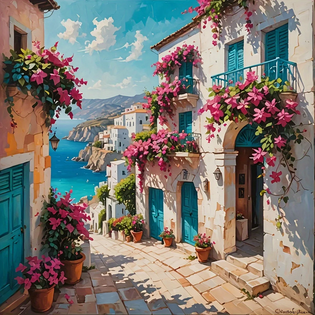 

500/1024PCS Paper Jigsaw Puzzle Exquisite seaside town Suitable for Leisure and Entertainment Modern Home Decoration Gift