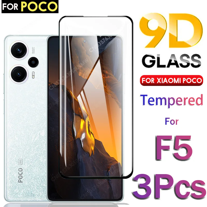 

HD Tempered Glass For Xiaomi POCO F5 X5 Pro X4 Pro M4 Pro X3NFC X3 Pro M5 F3 F4 X4 GT M3 F2 Pro S 5G Full Cover Screen Protector