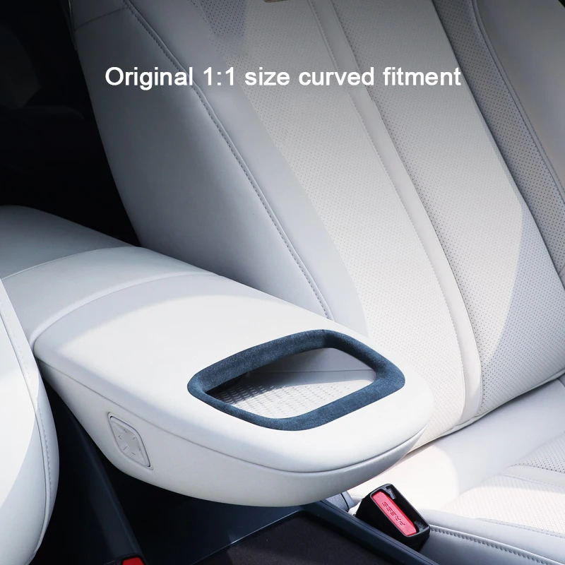 

For ZEEKR X 2023 2024 2025 Italy Suede Car Center Console Wireless Charging Trim Frame Decorative Mat Interior Car Accessories