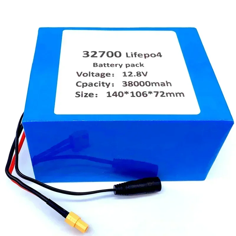 Rechargeable Battery 32700 Lifepo4 4S3P 12.8V38Ah 4S 40A 100A Balanced BMS for Electric Boat and Uninterrupted Power Supply 12V