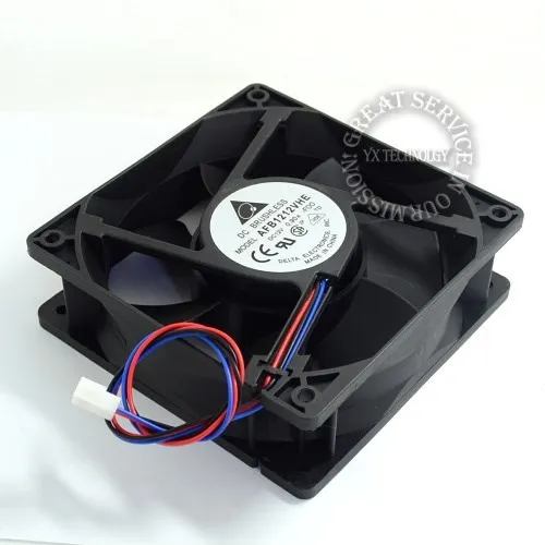 Imagem -05 - para Delta Afb1212vhe-f00 Sinal 120 mm 12cm dc 12v 0.90a Pinos Servidor Inversor Ventilador de Refrigeração do Refrigerador do Ventilador Axial