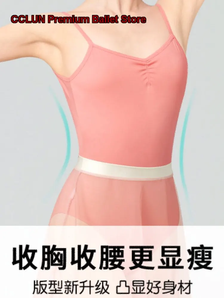 Women's Adult High Cut Body Suit Practice Leotard Spaghetti Strap Dance Bodysuit Basic Training Leotard Gymnastics Leotard