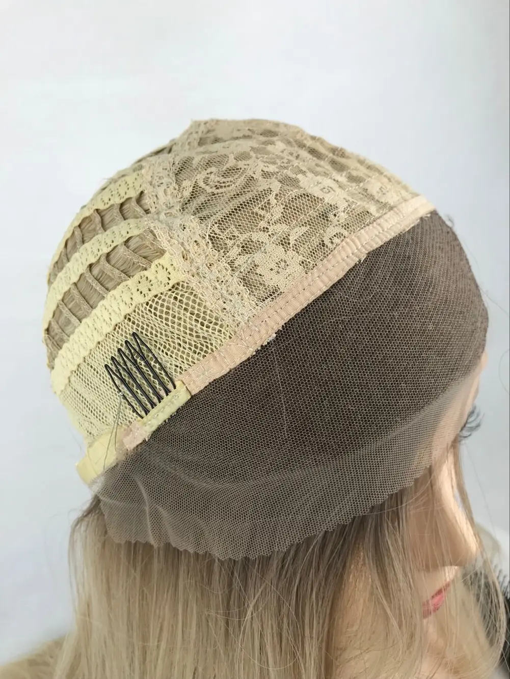 Perruque Lace Front Wig lisse blond miel 613, 60cm, longue