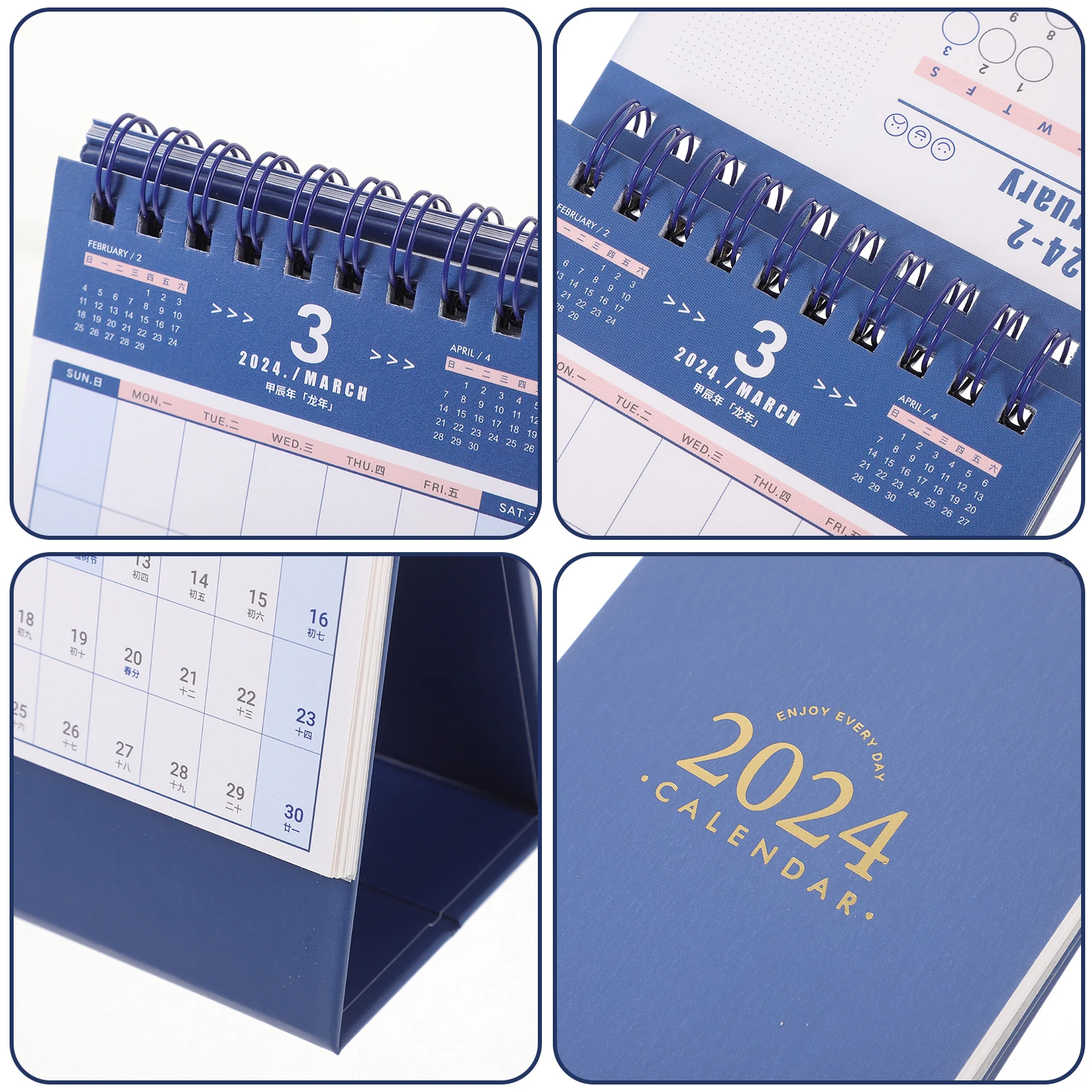 

Desk Calendar Cute for Office Desktop Planner Mini Monthly Paper Multi-functional
