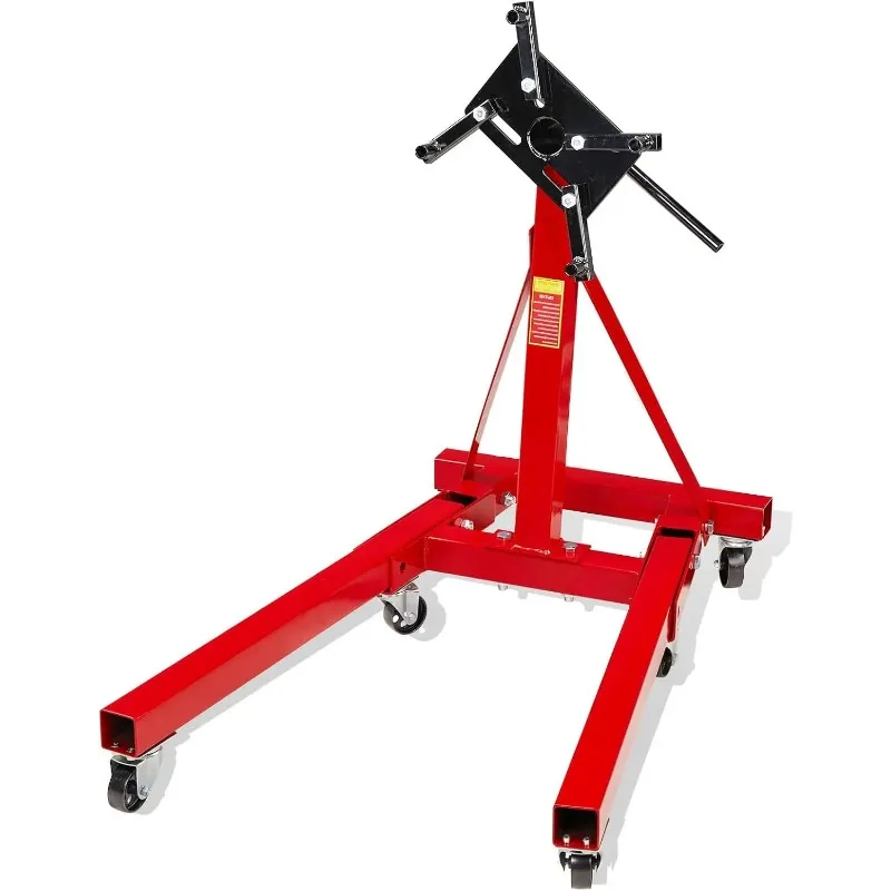 

Engine Stand Folding Motor Hoist Dolly Mover Auto Repair Rebuild Jack, Red