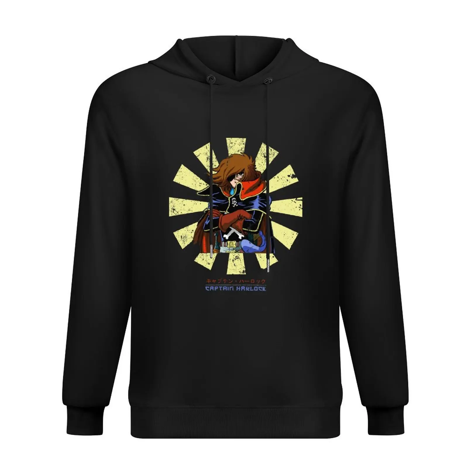 

Captain Harlock Retro Japanese Hoodie korean style clothes hooded shirt male clothes men clothing hoodie for men