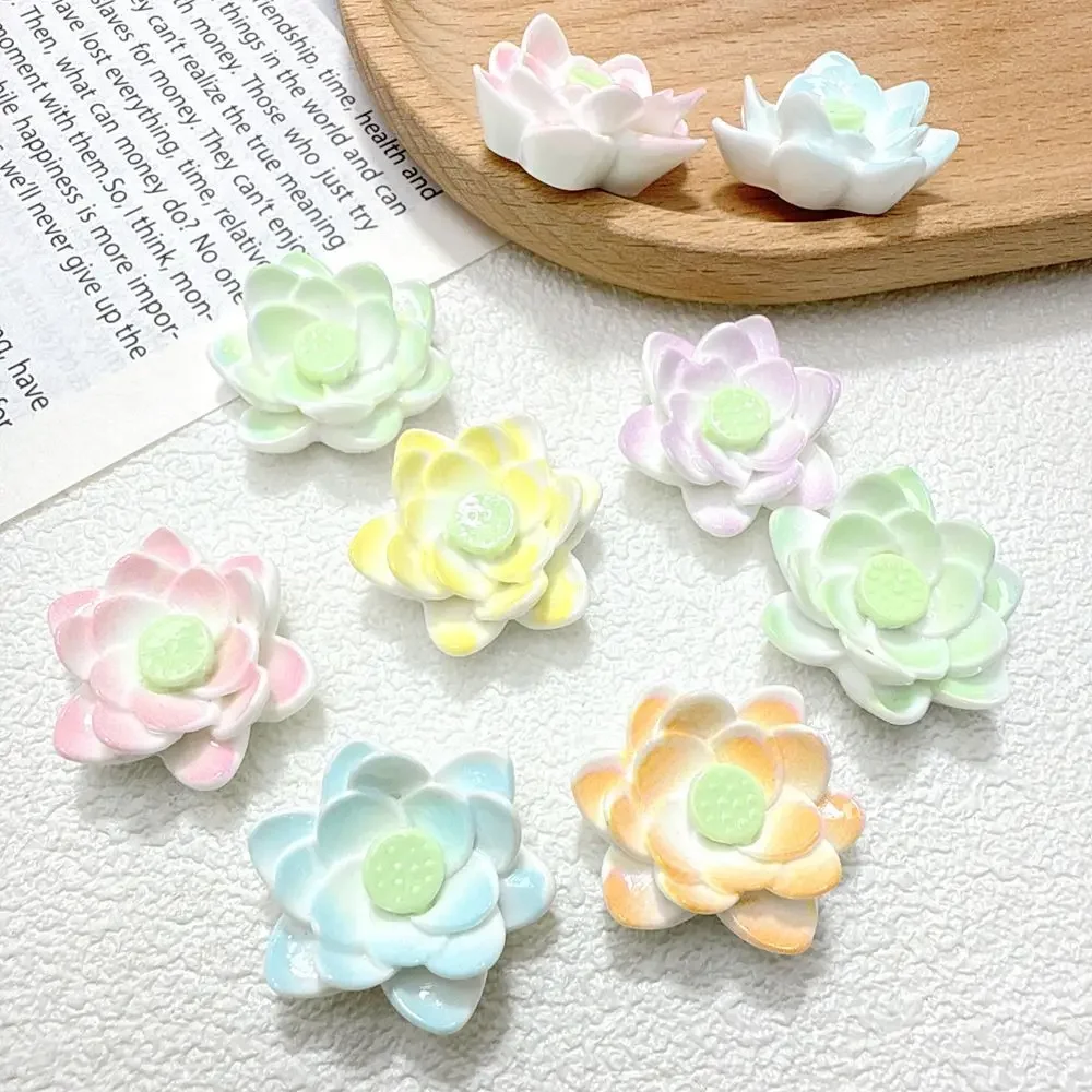 Cartoon Mini Resin Flower Charms Flatback Cabochons DIY Scrapbook Embellishments Phone Case Decor Craft Supplies 3D Miniatures