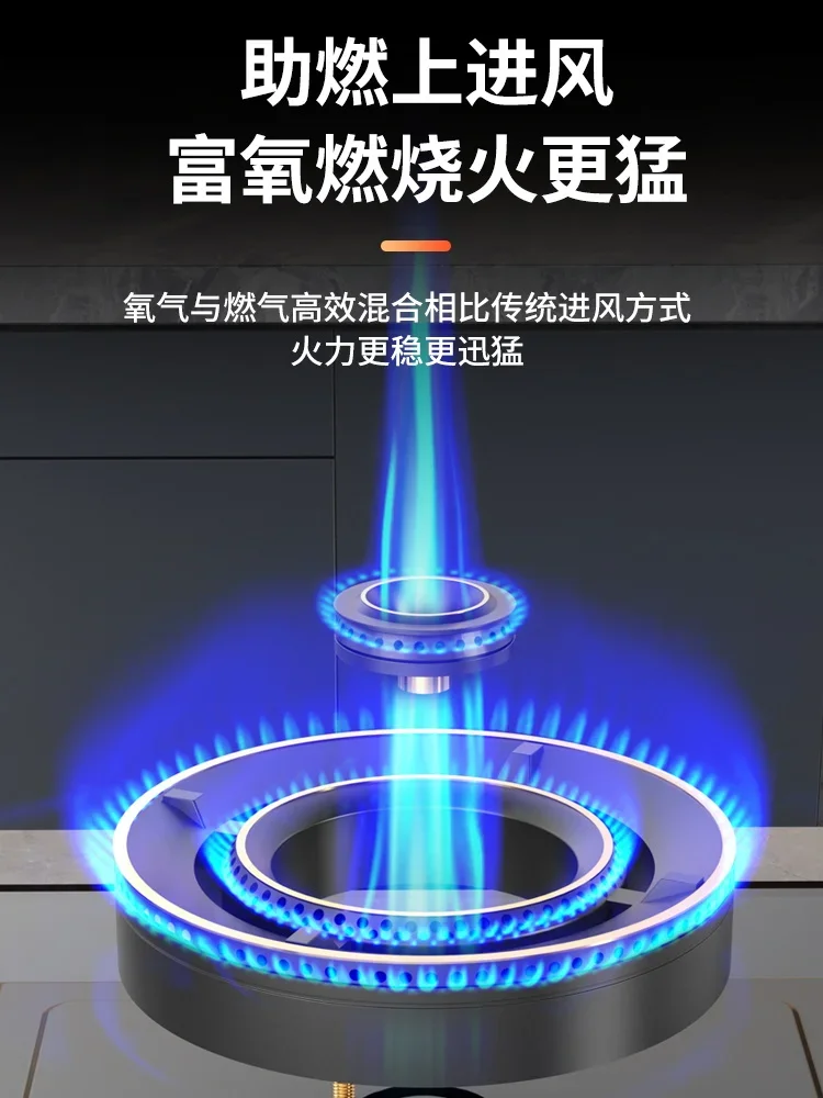 Multifunctional Gas Cooktop with Double Burners, Natural Gas and Liquefied Gas Stove for Home Kitchen AB