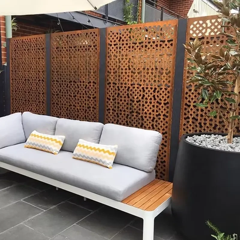 Cut Stainless Steel Garden Screen Panels Outdoor Decorative Metal Art Privacy Screens Balustrades & Handrails