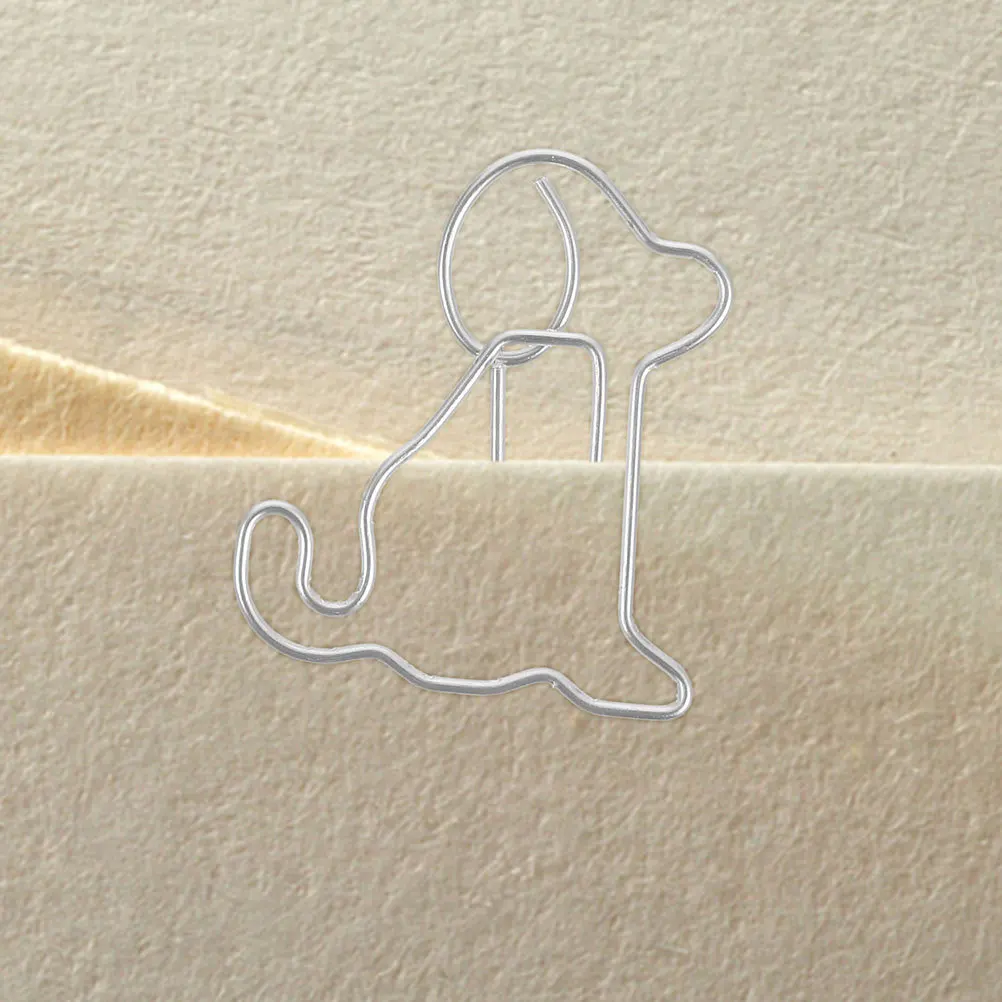 60 clip di carta a forma di cane, clip per segnalibri per uso ufficio, clip per messaggi di animali, segnalibri multifunzionali, documenti