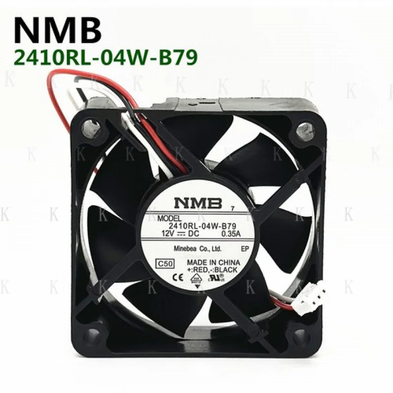 

C FOR NMB 2410RL-04W-B79 6025 12V 0.35A 6CM 3-pin Double Ball Server Fan