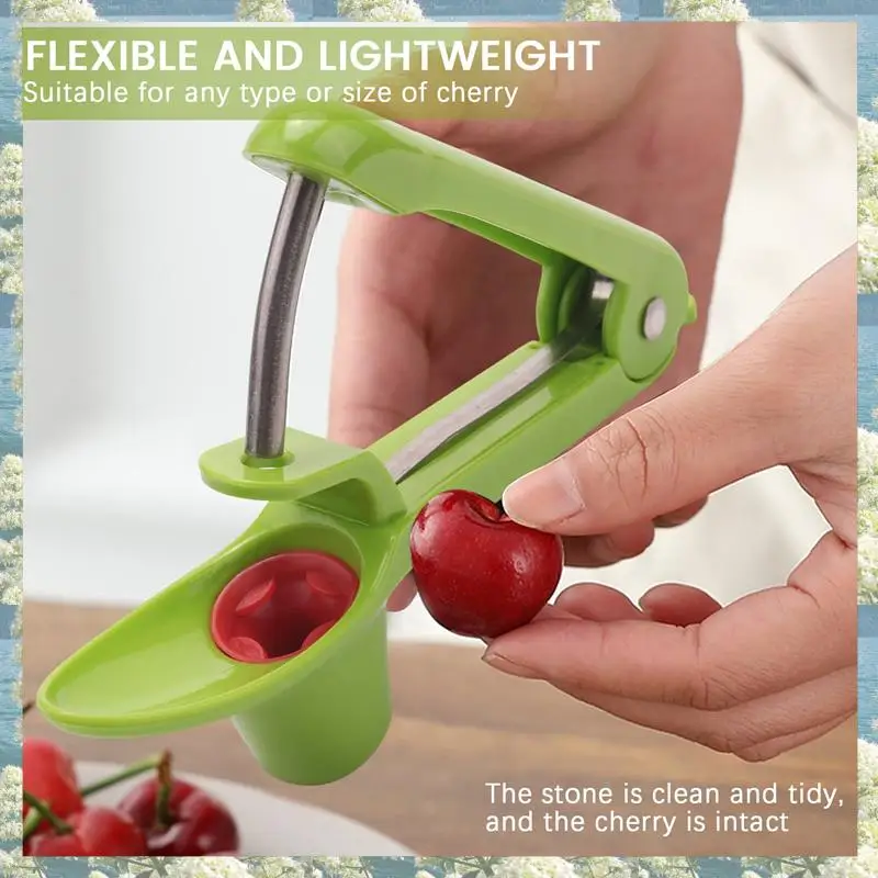 X17A 2025 NEW-2 Pcs Cherry Pitter Or Stoner, Olive Pitter Remover, Cherry Core Or Seed Remover Fruits Gadgets Tools(Green)