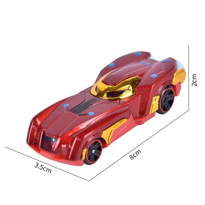 Avengers stop samochód Batmobile kapitan ameryka Hulk Ironman Model wyścigowy Spiderman samochód akcji figurki zabawki prezenty dla dzieci