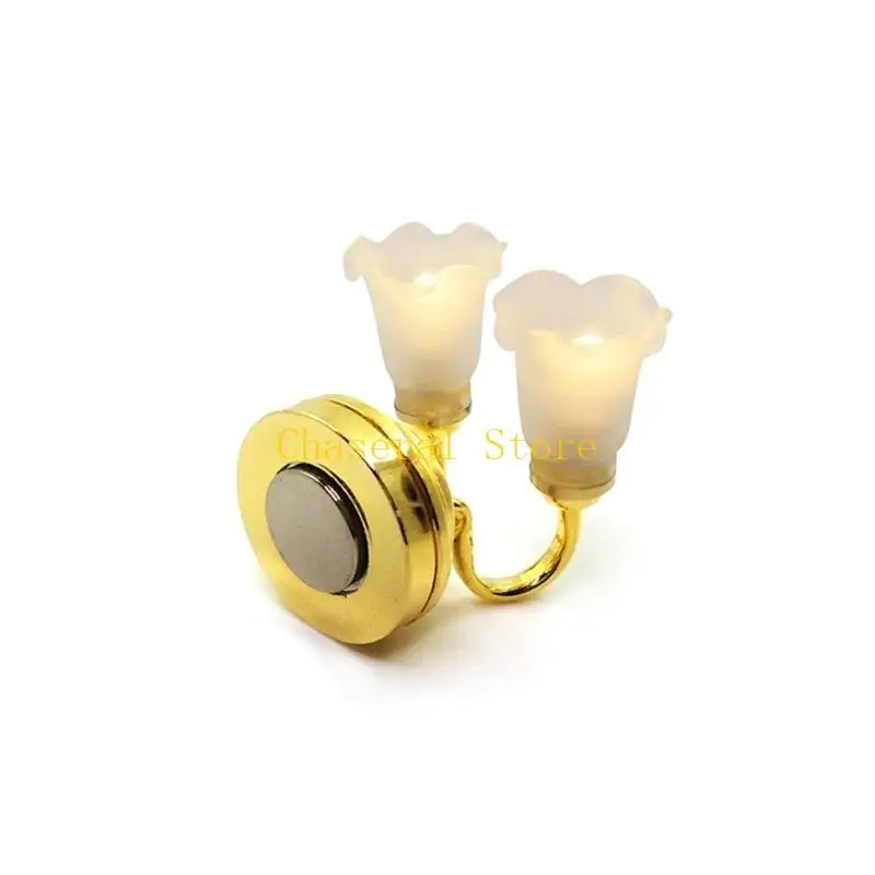 1:12 Dollhouse Mini Living Room Bracket Light Simulation Living Room Wall Sconce Mini Wall Lamp Kid Dollhouse Furniture view 5