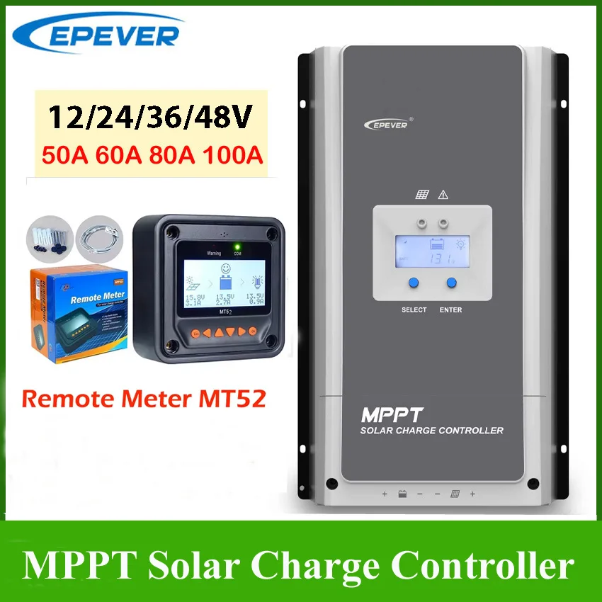 EPEVER 50A 60A 80A 100A MPPT Solar Charger Controller 12v 24v 36v 48v Auto Tracer5420AN Tracer6420AN Tracer8420AN Tracer10420AN