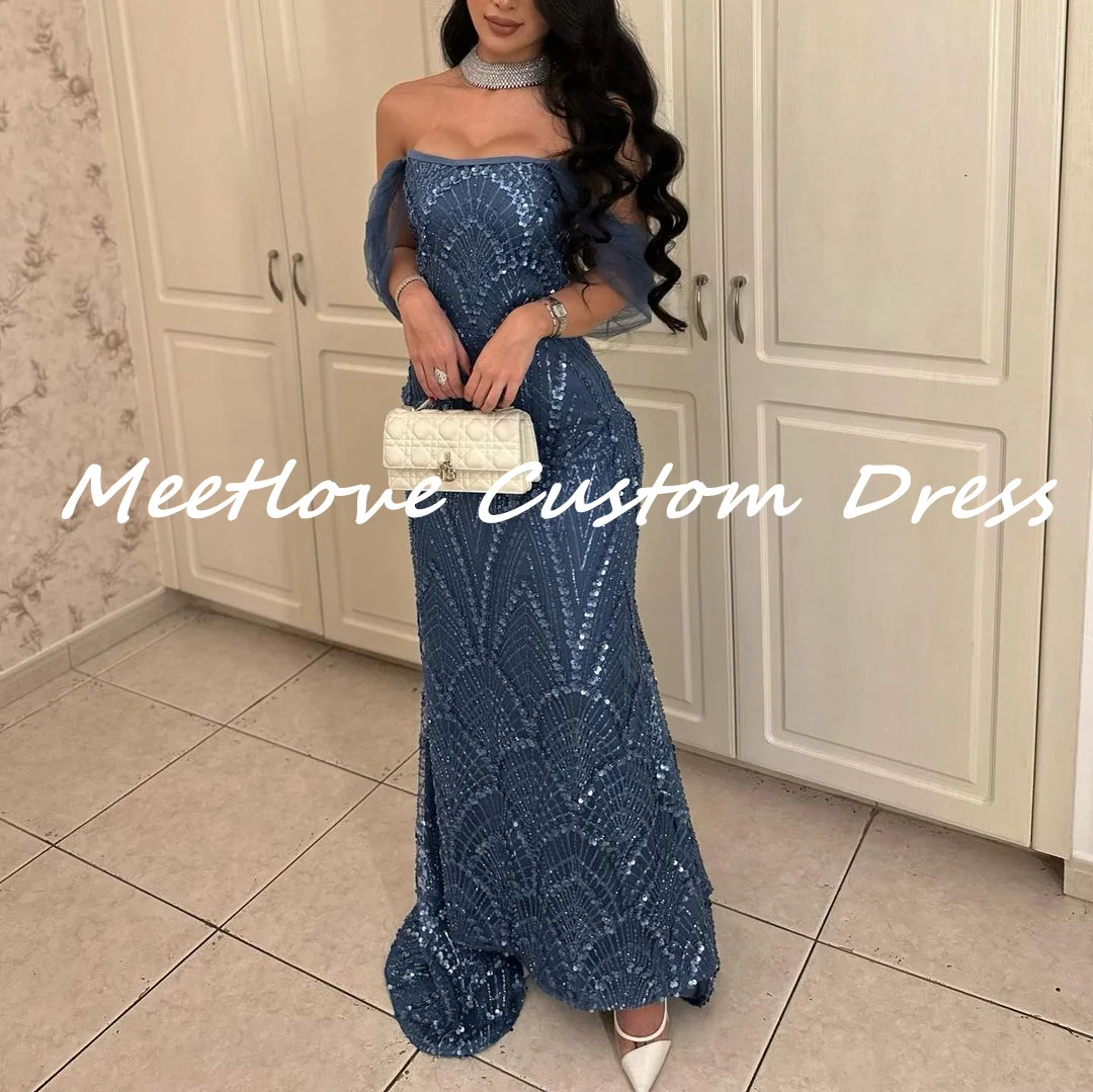 Meetlove 맞춤형 웨딩 드레스 우아한 여성용 드레스 생일 드레스 럭셔리 두바이 럭셔리 이브닝 드레스 2024