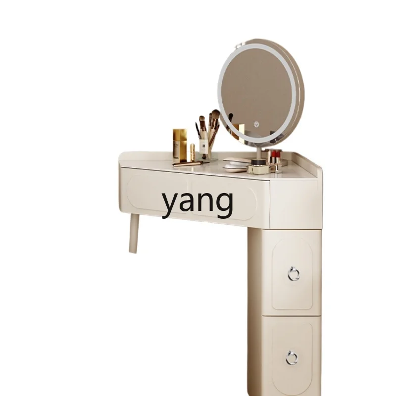 Yjq Cream Corner Dresser Small Triangle Computer Desk Integrated Mini Bedroom Makeup Table