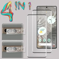 3D Tempered Glass For Google Pixel 7 6 Pro Screen Protector Camera Lens Film Pixel 7 6 Pro Glass Protective