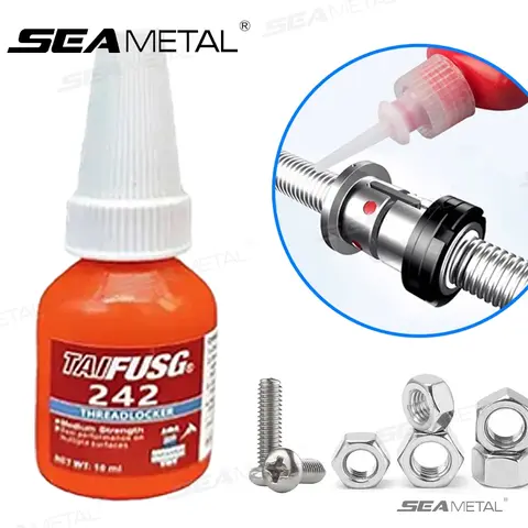 SEAMETAL 10ml Threadlocker 242 Medium Strength Threadlocker Anti Rust Blue Thread Locking Agent Adhesive Caulk Adhesives Sealer