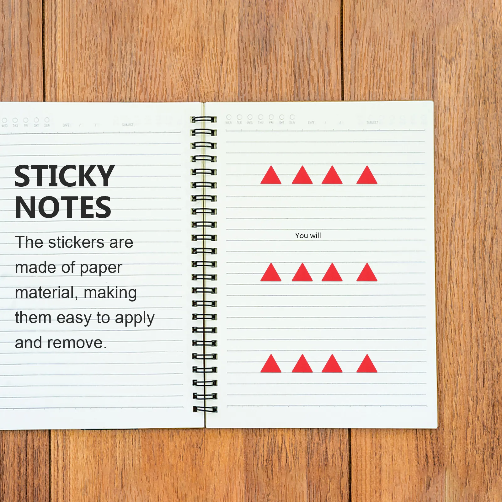 

288Pcs Classification Triangle Stickers Self-Adhesive Label Stickers for Files Books Notes DIY Marking Sticker Decorative Label