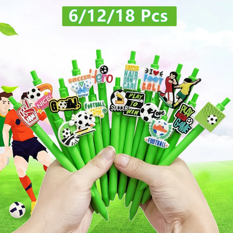 

6/12/18 футбольная спортивная серия, офисная шариковая ручка для письма, креативная футбольная тема, черные чернила, настольные аксессуары, незаменимые для