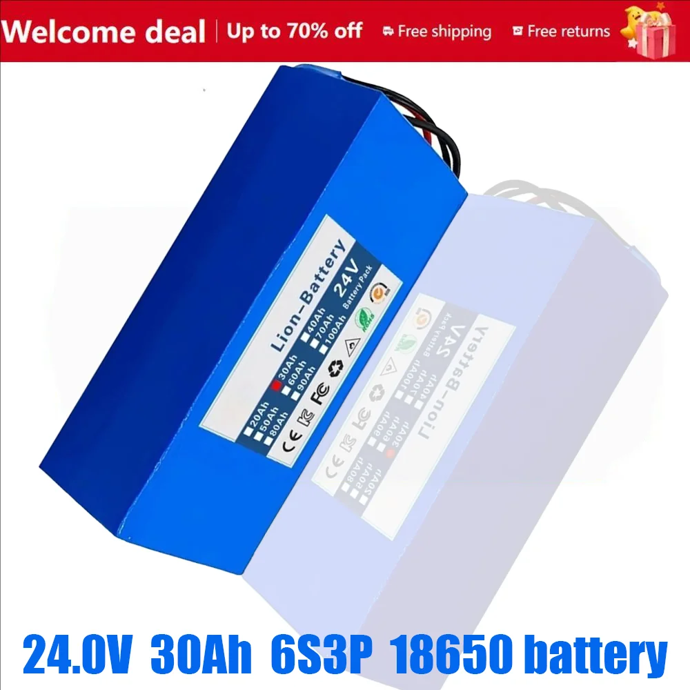

18650 New Lithium Battery 24V 30Ah 6S3P Rechargeable Battery Pack 25.2v 20000mAh Battery/Lithium ion