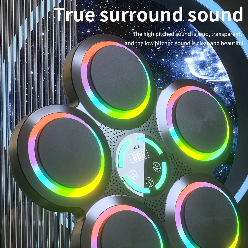 2025 Macchina da boxe musicale Bluetooth Borsa da fitness sportiva intelligente Muay Thai Macchina da boxe per esercizi con risposta al ritmo