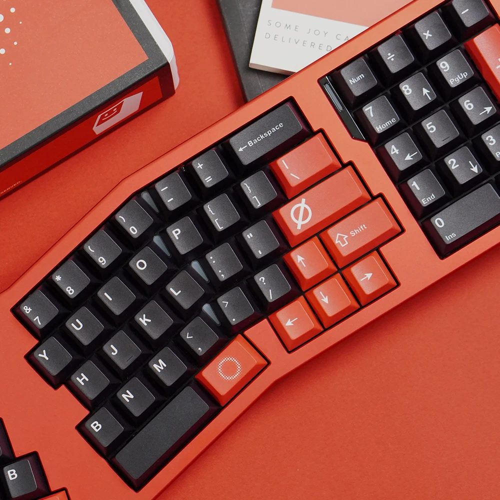 

Колпачки для клавиш FBB Oric PBT, термосублимация, индивидуальные механические колпачки для клавиатуры для аксессуаров для ПК, толщина 1,7 мм, красный, черный