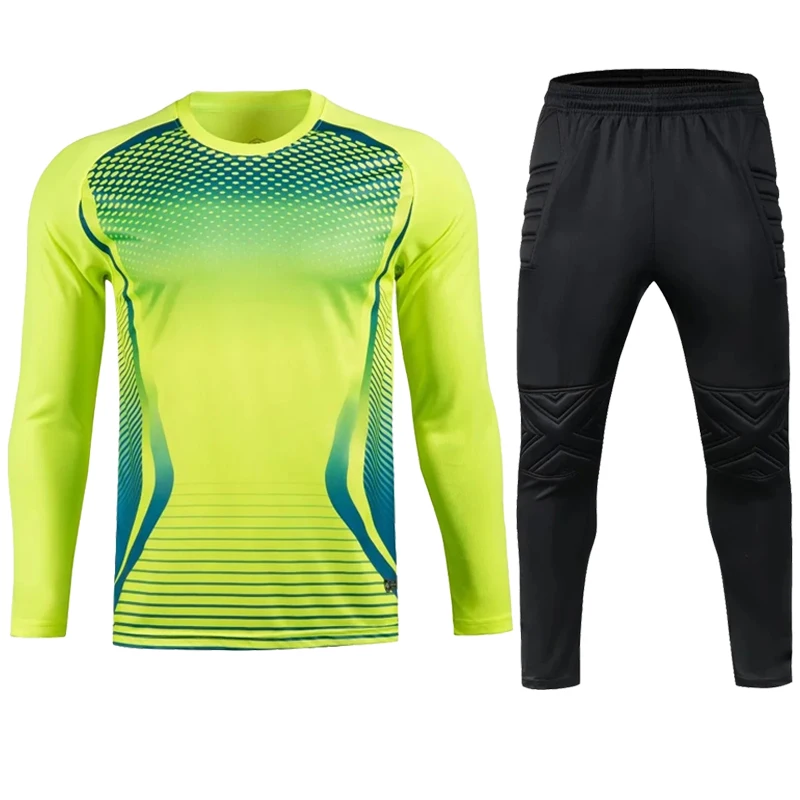 New Football Jerseys   Men's Adult Soccer Goalkeeper Uniform Protective Sponge Long Sleeve Training Football Goalkeeper Soccer