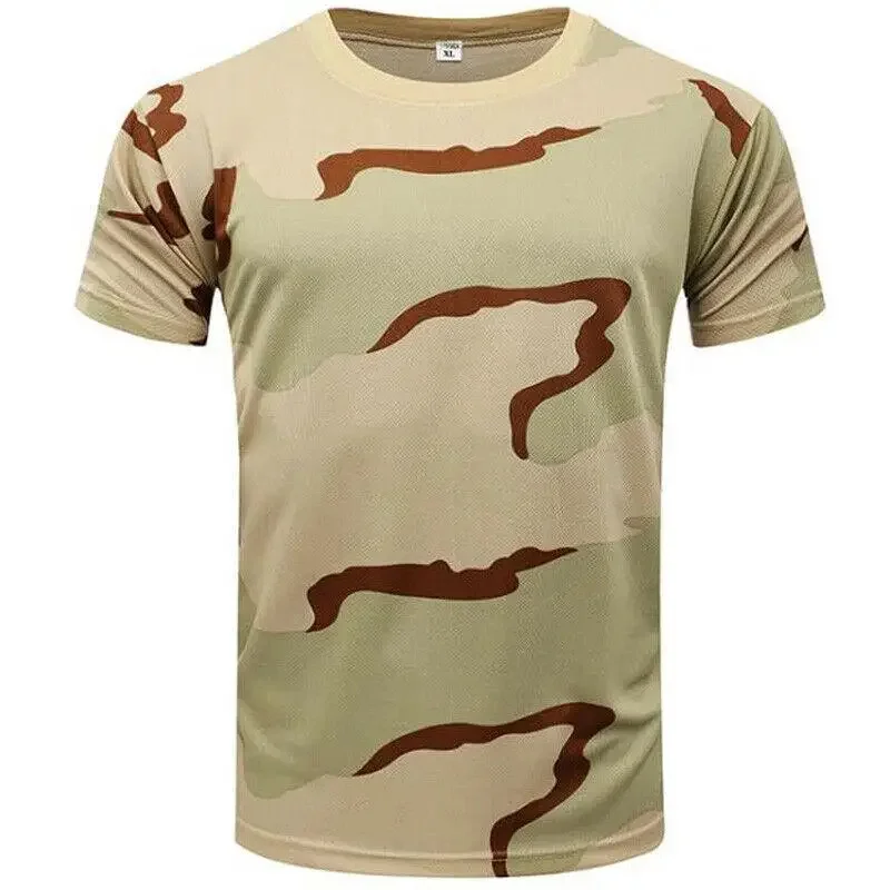 Men Tactical Military Dragon Scale 3D Print Short Sleeve Army Camouflage TShirts Casual O-Neck Oversized Camo Tee Top Streetwear