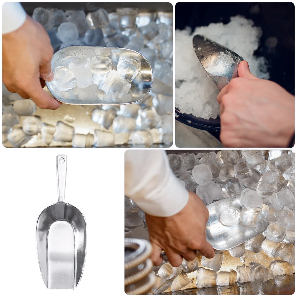 

Ergonomic Ice Scoop Aluminium Alloy Multi-Functional Food Shovel Rust-Free Kitchen Bar Tool For Popcorn Coffee Beans