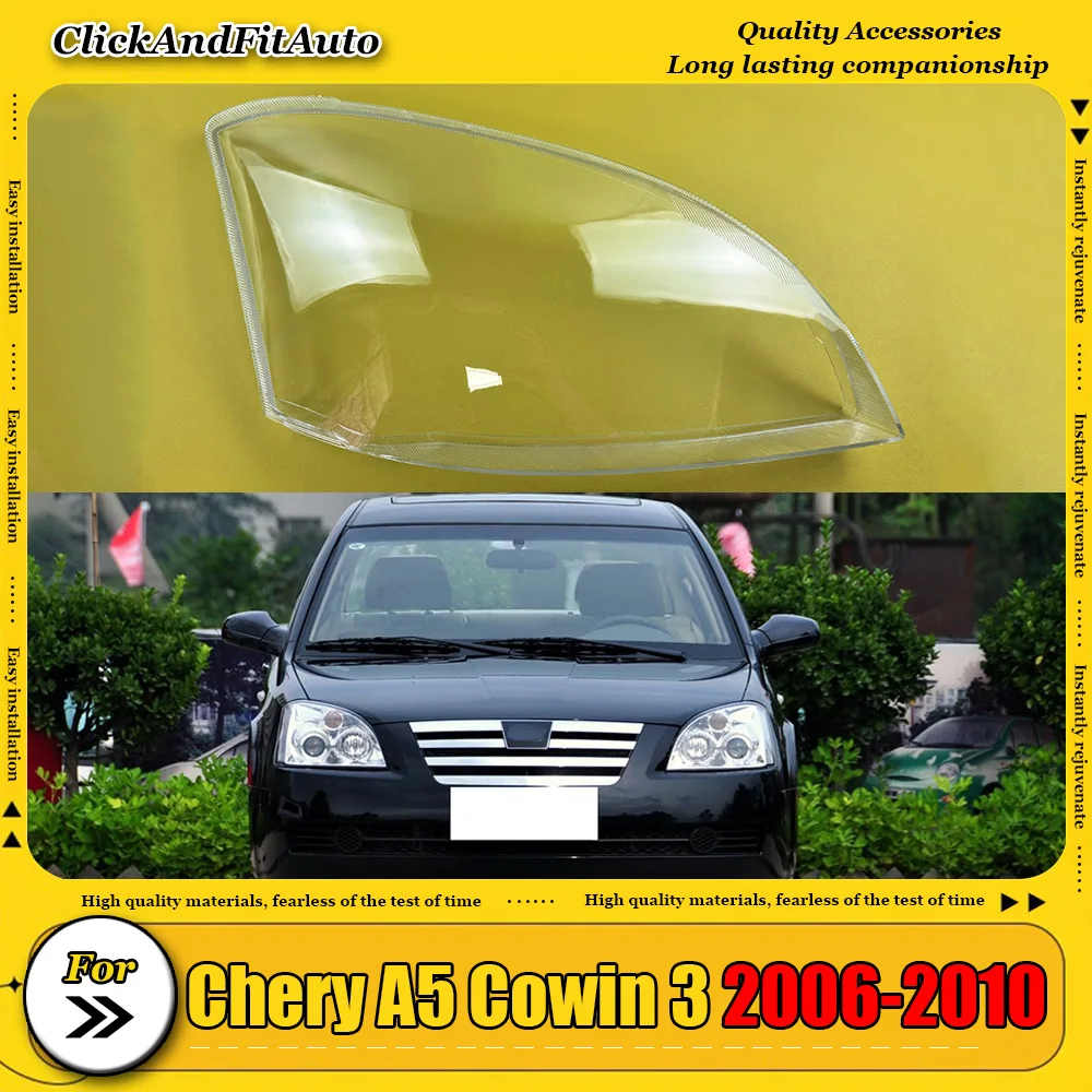 

For Chery A5 Cowin 3 Headlight Shell Lamp Shade Transparent Headlamp Cover Plexiglass Replace The Lampshade