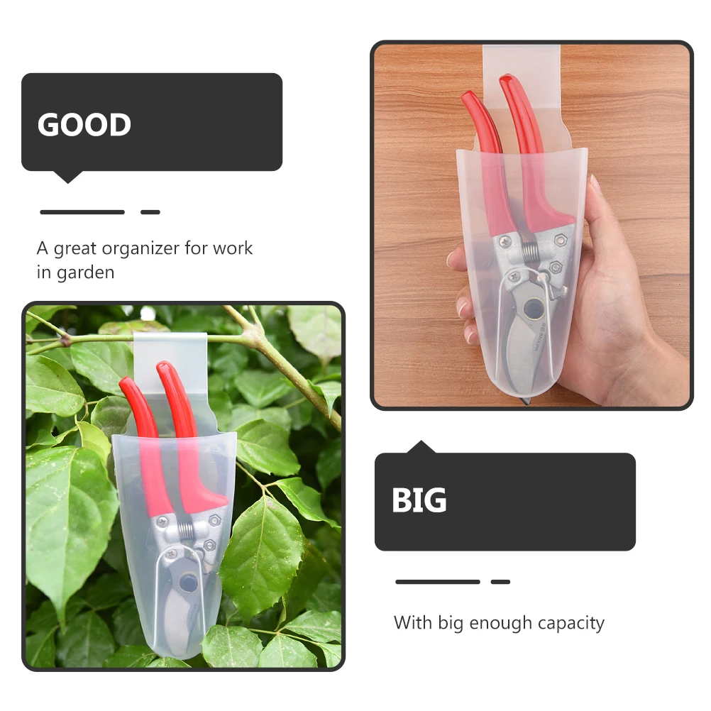 

2pcs Garden Pruner Storage Case Large Capacity Scissors Brush Comb Organizer Plastic Tool Pouch Gardening Equipment