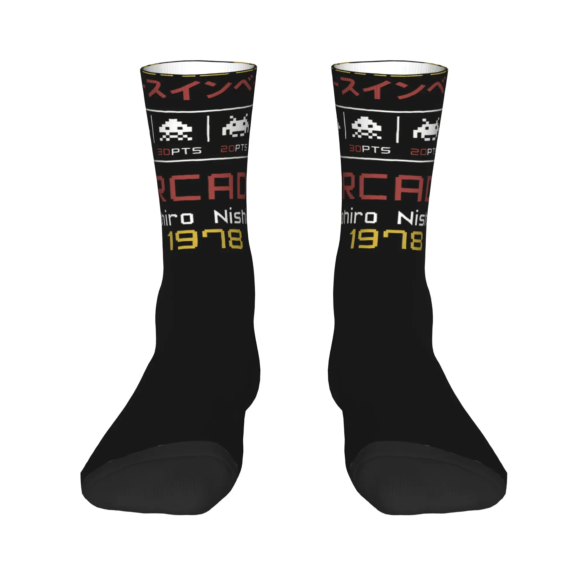 Couple Socks Space Invaders Lightweight  Stockings Spring Harajuku Soft Breathable Socks Custom Running Sports Anti Skid Socks