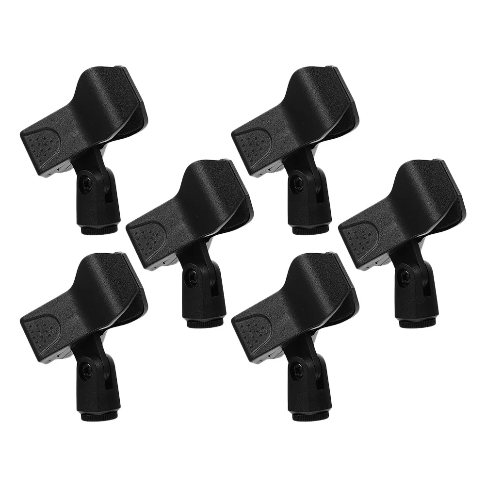 6Pcs Microphone Clip Holder Universal Durable Practical Mic Clamp Compatible with Most Dynamic Vocal Wireless Microphones