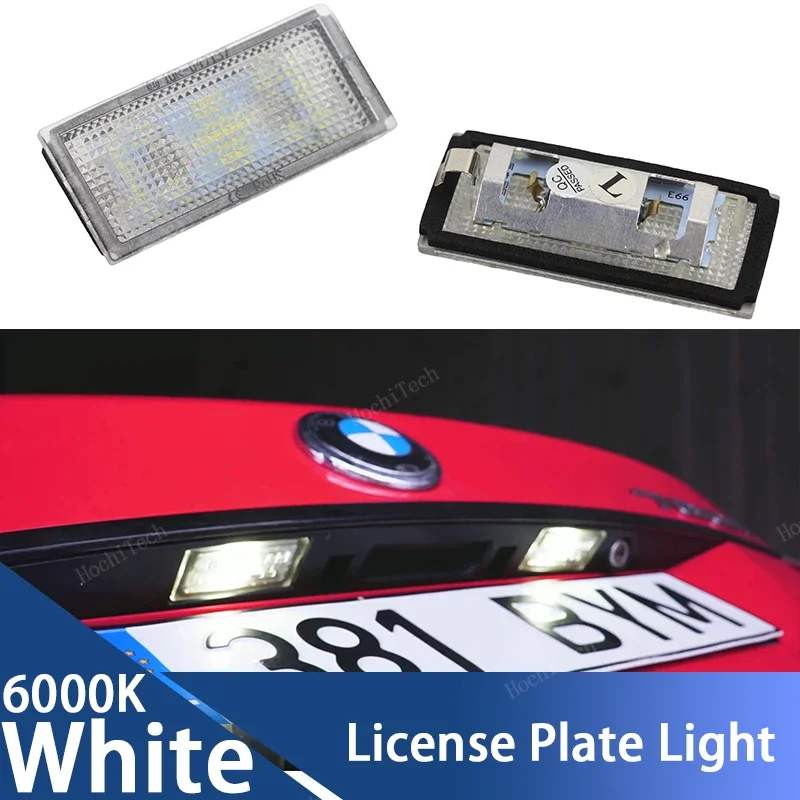 12V จํานวนใบอนุญาต Light PLATE โคมไฟ LED สีขาว CANBUS ไม่มีข้อผิดพลาดใบอนุญาตสําหรับ BMW 7 Series E65 E66 2006-2008 facelift เท่านั้น