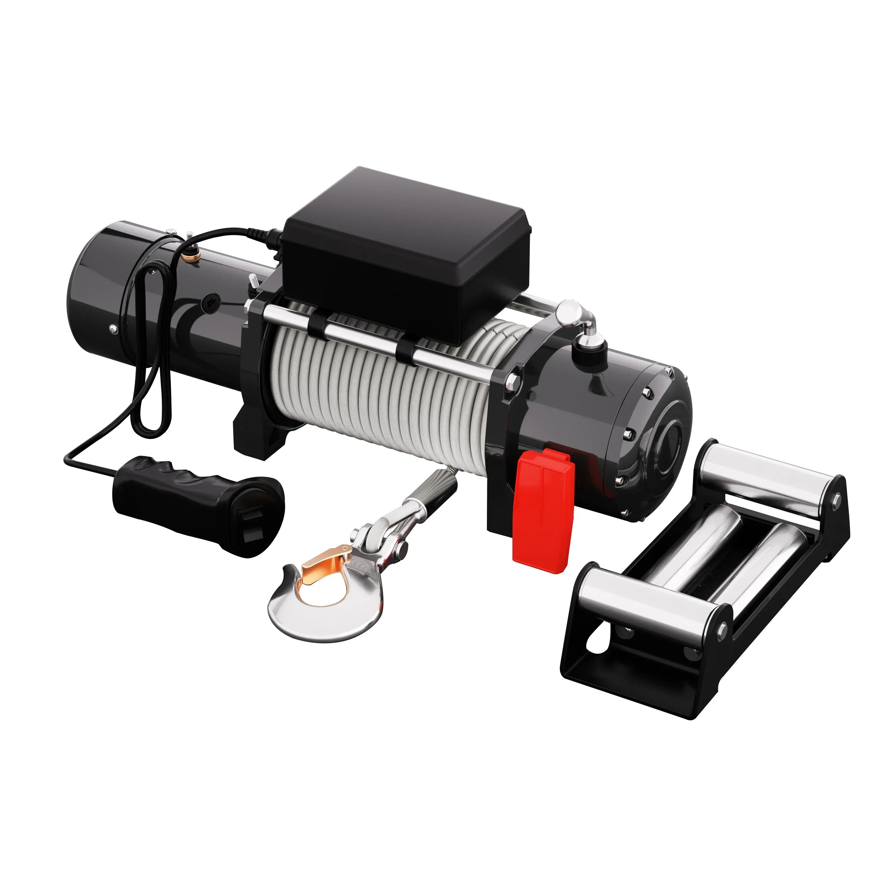 

winches electromagnetic brakes without slipping safe 24V 48V battery driven multifunctional lifting tension winches