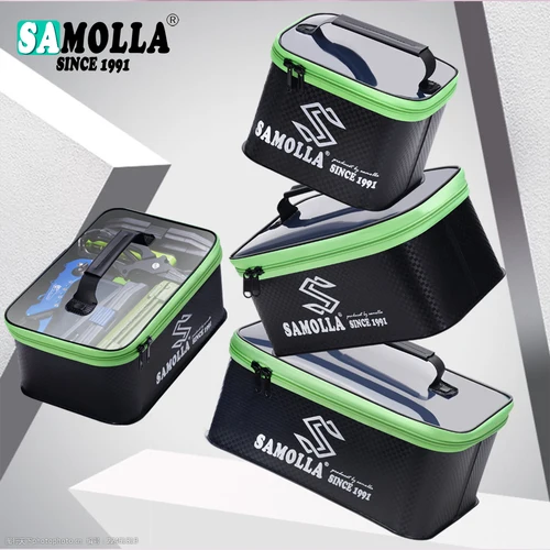 Caja de pesca gruesa de EVA, cajas de equipo de pesca impermeables, cubo para peces vivos, sublínea principal, flotador, estuche de almacenamiento, bolso